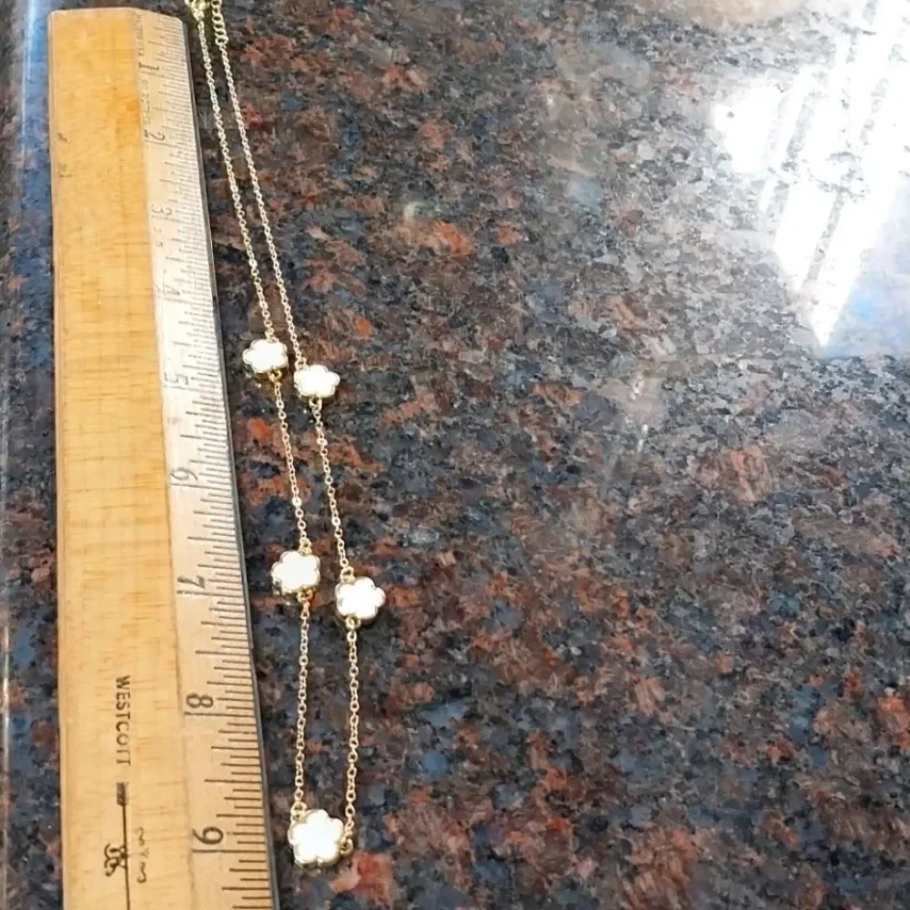 Reversible Enamel Clover Necklace...NEW